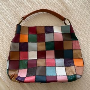 Stella and Max cool leather patchwork shoulder bag